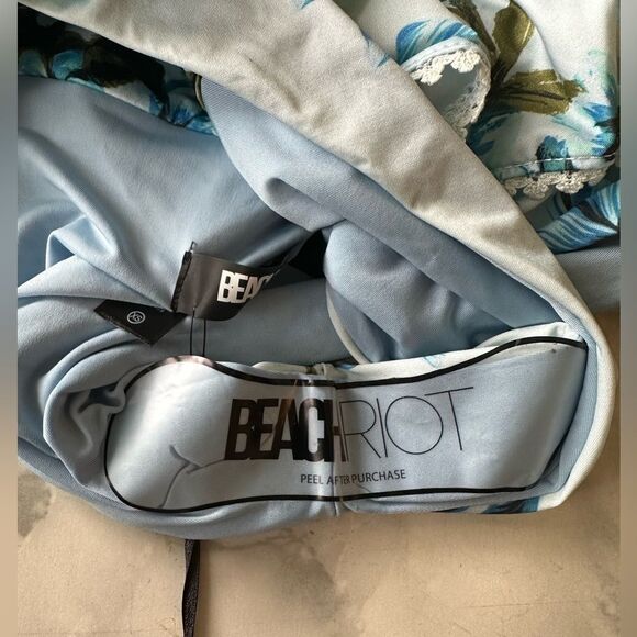 Beach Riot Women's Daisy Bikini Bottoms Size XS Ruffle Lace Trim High Waist - Picture 5 of 5